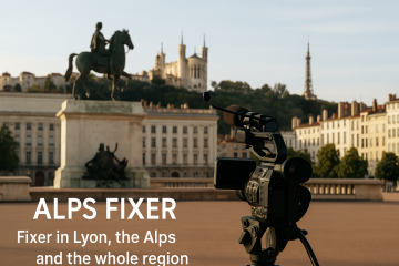 Film crew shooting in Lyon Fourvière — professional production services in Rhône-Alpes